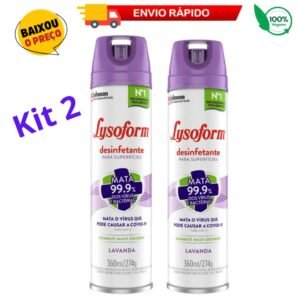 Lysoform Lavanda, Desinfetante Aerosol, Desinfetante para superfícies, 360ml