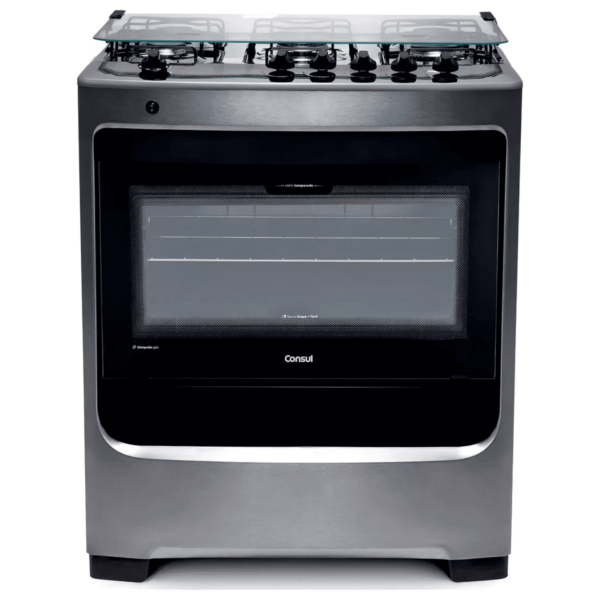 Fogão De Piso 5 Bocas Consul Cfs5nar Acendimento Automático Cor Inox