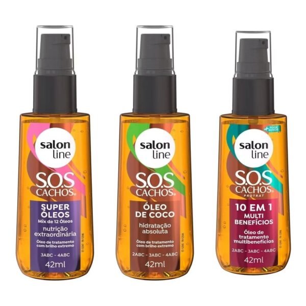 ￼Kit com 3 Óleos de Tratamento Coco, Super Óleos e Multibenefícios