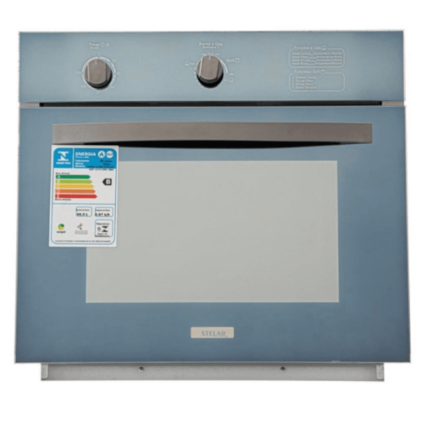 Forno à Gás de Embutir Stelar 46 litros Topázio Espelhado 127v