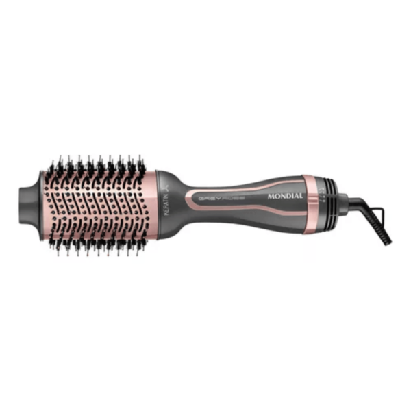 Escova Secadora Mondial Keratin Bivolt - Es-11-bi Cor Grafite/golden Rose 110v/220v