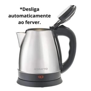 Agratto, 783, Chaleira Elétrica, 127v, Preto/Inox