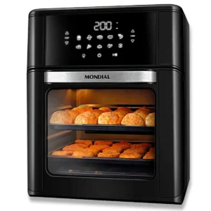 Fritadeira Air Fryer Forno Oven 12 Litros, Mondial, Preto/Inox, 2000W, 110V - AFON-12L-BI