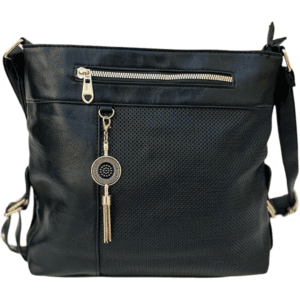 Bolsa Feminina Transversal Tiracolo Alça de Ombro, Preto, Média