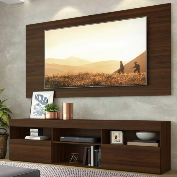Rack Com Painel Tv 65 Flórida Multimóveis V3059 Cor Duna