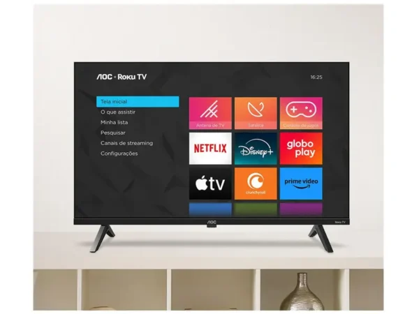 Smart TV 43" HD AOC Roku 43S5045/78G TV HDMI 1 USB Wifi Conversor Digital - Imagem 4