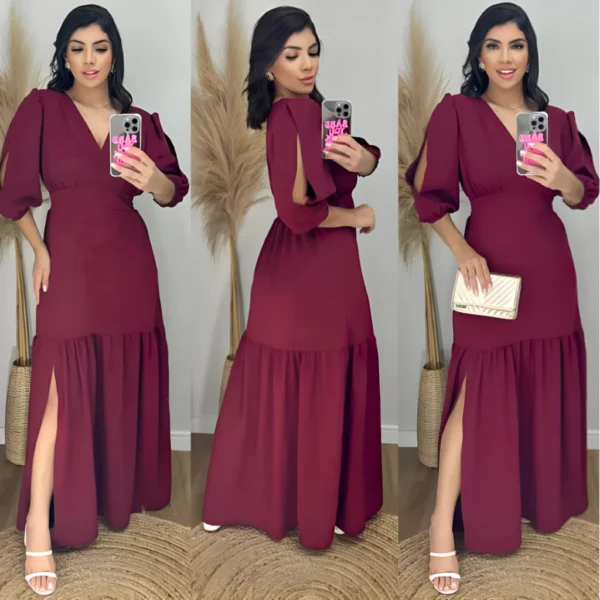 Vestido Longo Feminino Elegante