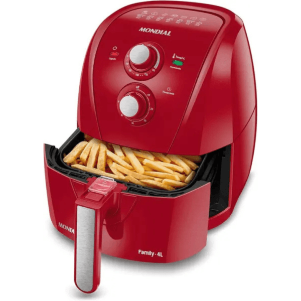 Fritadeira Sem Óleo Air Fryer 4L, Mondial, Vermelho, 1500W, 110V - AFN-40-FR