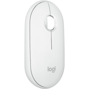 Mouse sem fio Logitech Pebble 2 M350s com Clique Silencioso, Design Slim Ambidestro, Conexão Bluetooth e Pilha Inclusa - Branco