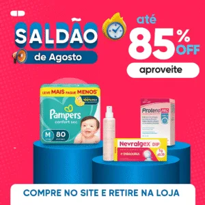Descontos de até 85% OFF em produtos selecionados.