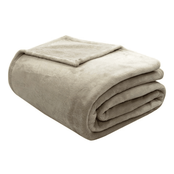 Cobertor Queen Camesa Neo Soft Velour 300g Liso 2,20x2,40m Cor Bege Velour 300g