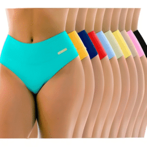 Kit Com 10 Lindas Calcinha Cós Alto Cores Atacado Revenda