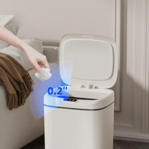 Lixeira com Sensor Automático Inteligente Abre Fácil em Toque Cesto Lixo Casa Quarto Banheiro Cozinha Escritório