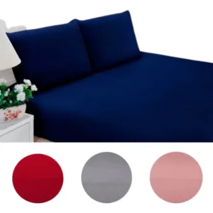 Kit Jogo Lençol Casal Elástico E Fronhas 3pçs 400 Fios Hotel