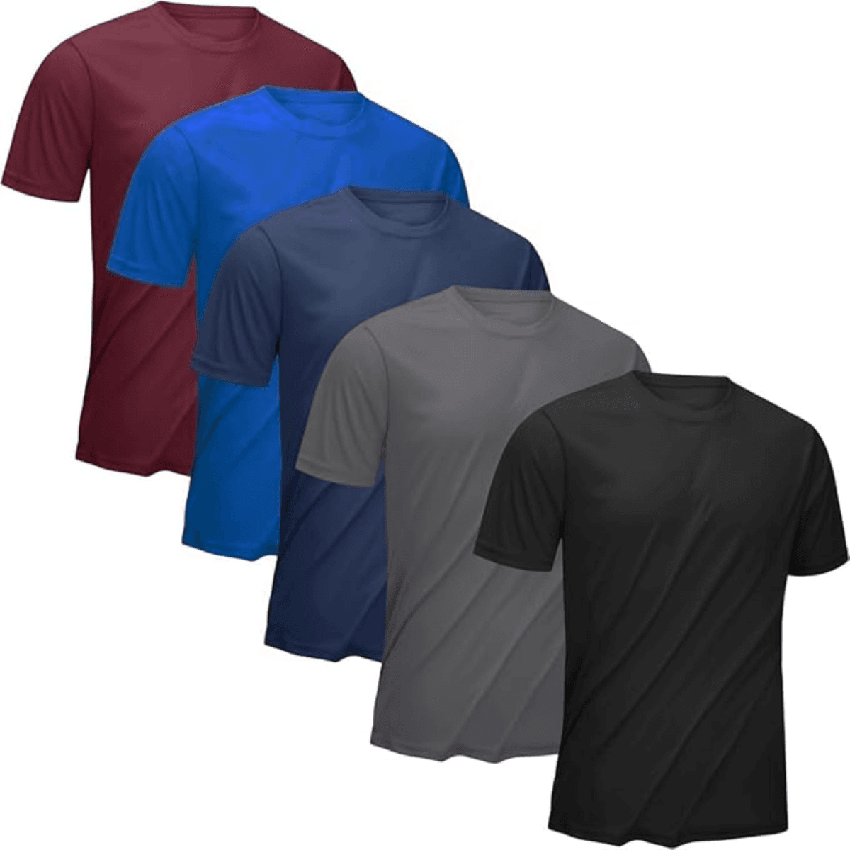 Kit com 5 Camisetas Masculinas Dry Fit Básicas
