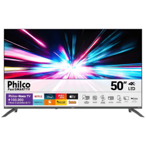 Smart TV 50” Philco PTV50VA4REGB Roku TV LED Dolby Audio
