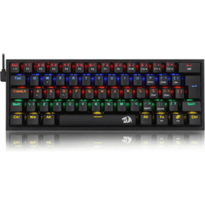 Teclado Redragon Gamer Fizz Rainbow Switch Brown Mecanico Cor De Teclado Preto Idioma Português Brasil