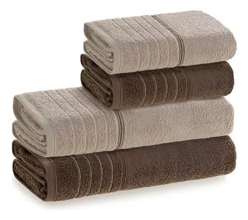 Jogo De Toalhas 4 Pçs Fio Cardado 100 Algodão Softmax Bressan Karsten 1 Jogo De Toalhas 4 Pçs Fio Cardado 100 Algodão Softmax Bressan Karsten