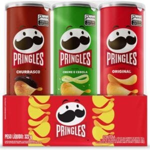 Ofertas da Amazon 9 Pringles Pack Promo Salgadinho de Batata Frita 3 Sabores - Original, Creme e Cebola e Churrasco