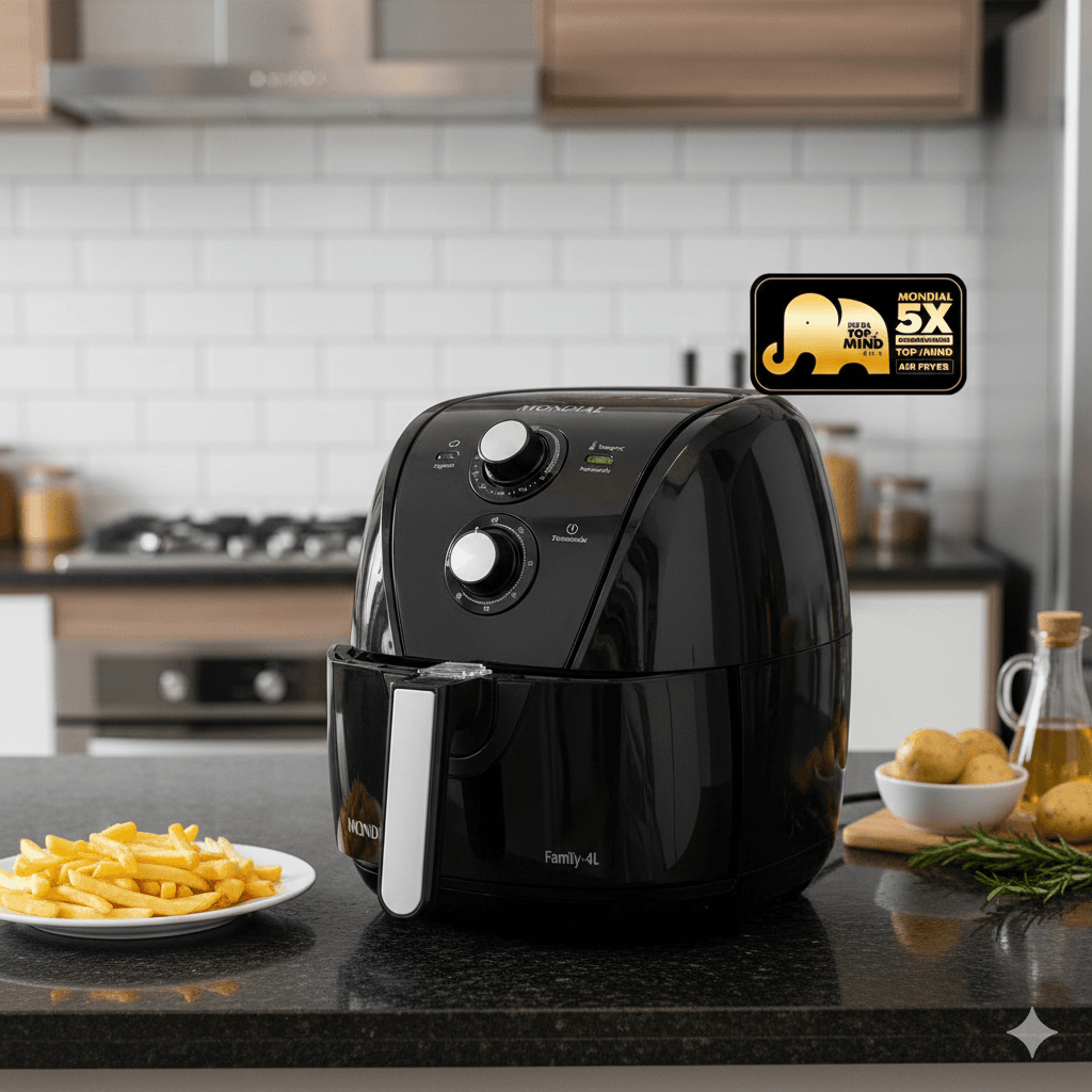 Fritadeira sem óleo air fryer 4L Mondial 1500W AFN-40-BFT 1 Fritadeira sem óleo air fryer 4L Mondial 1500W AFN-40-BFT