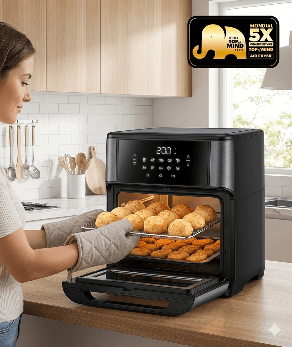 Fritadeira Elétrica AFON-12L-BG Forno Oven 12 Litros Preto Mondial 1 Fritadeira Elétrica AFON-12L-BG Forno Oven 12 Litros Preto Mondial