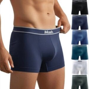 Kit 6 Cuecas Boxer Mash Sem Costura Poliamida Toque Gelado Box Masculina Adulto
