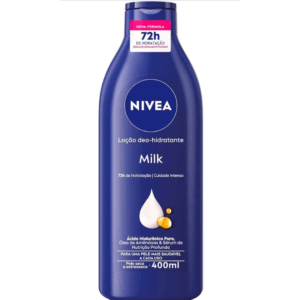 NIVEA Loção Deo-Hidratante Milk 400ml - Hidratação e nutrição profunda por 72h para uma pele macia e suave
