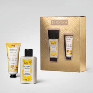 inicio 39 kit feminino eudora instance baunilha hidratante corporal 75ml e creme para mãos 30g