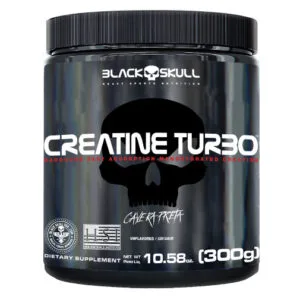 inicio 30 Creatine Turbo Black Skull 300g - Sem Sabor