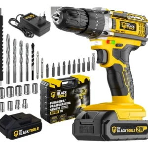 Parafusadeira E Furadeira Impacto The Black Tools Tb-21pw 3/8 Cor Amarelo Frequência 50/60 Hz